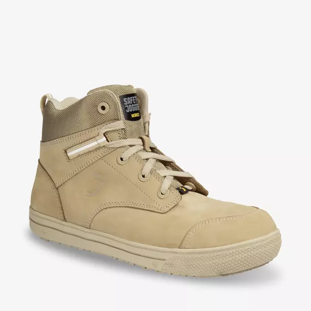 sand coloured safety shoes