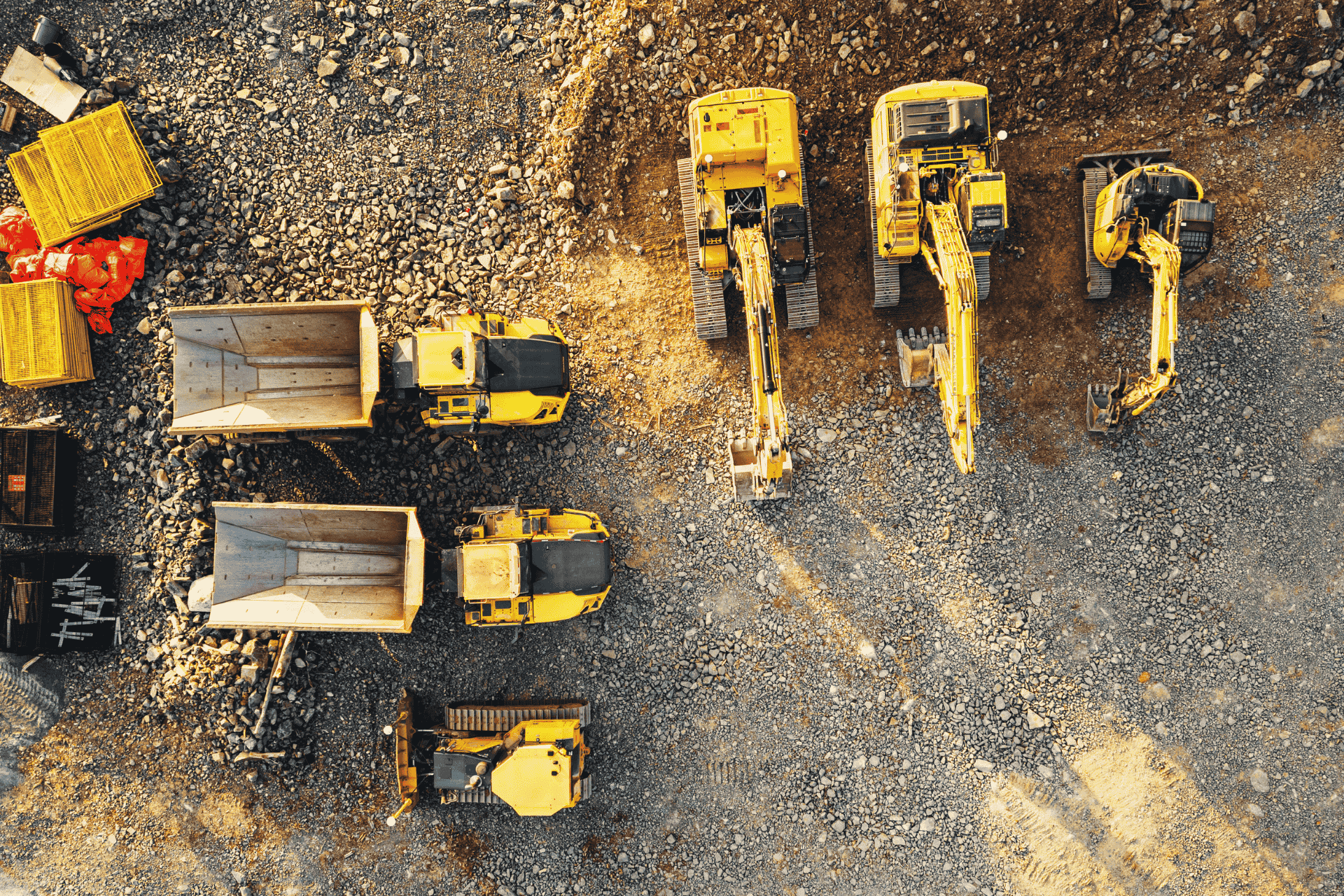 construction site with heavy machinery