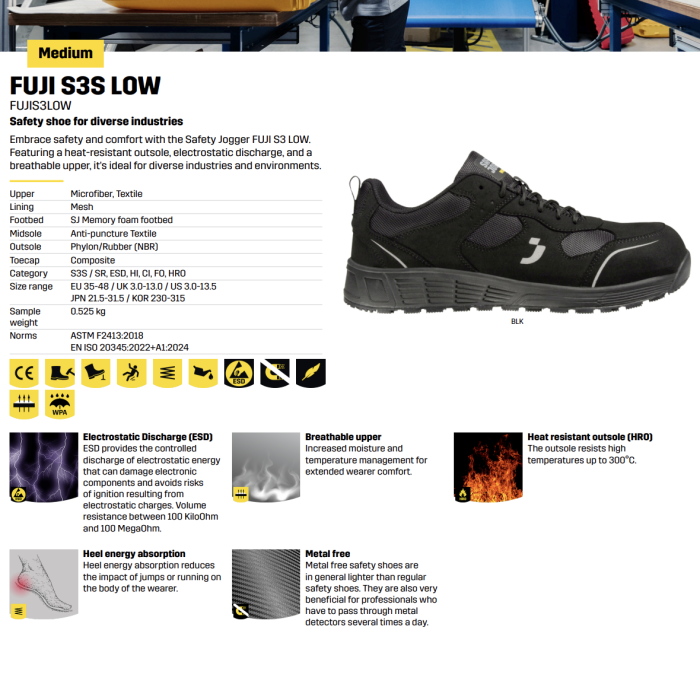 Fuji Low S3S Safety Shoes | Safety Jogger - Image 6