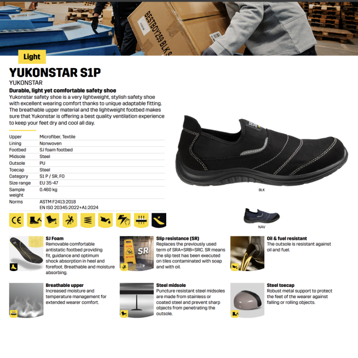 Yukonstar S1P Slip On Safety Shoes | Safety Jogger - Image 8