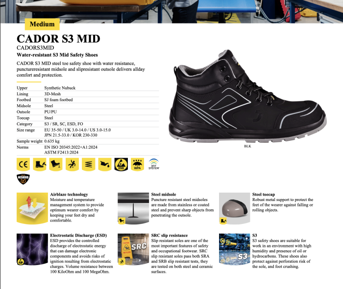 Cador Mid Cut Safety Shoes | Safety Jogger - Image 6
