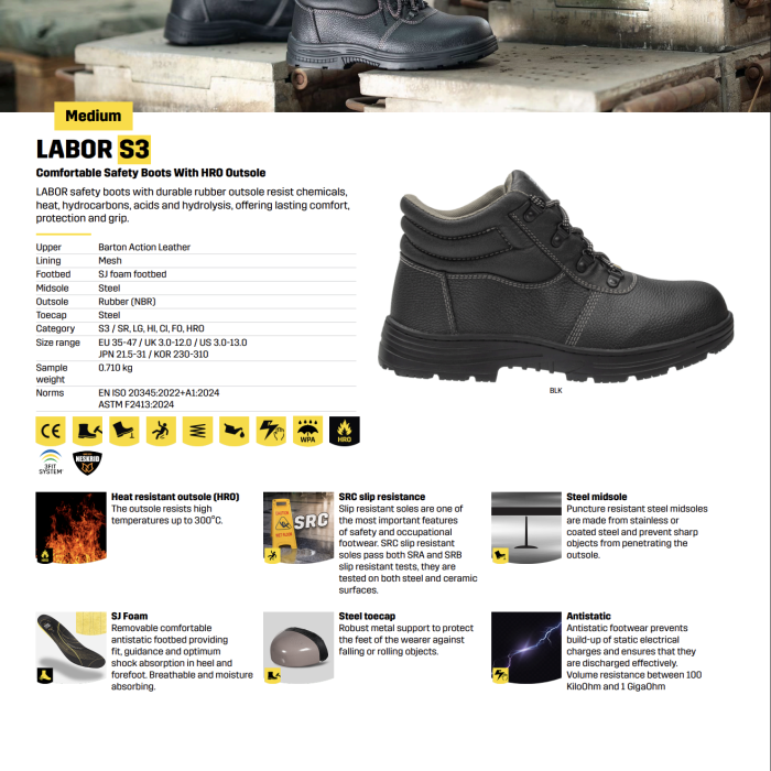Labor S3 Heat Resistant Safety Boots | Safety Jogger - Image 7