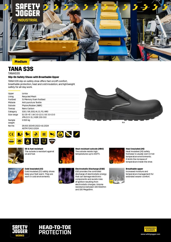Safety Jogger Tana S3S Black Safety Shoes - Image 5